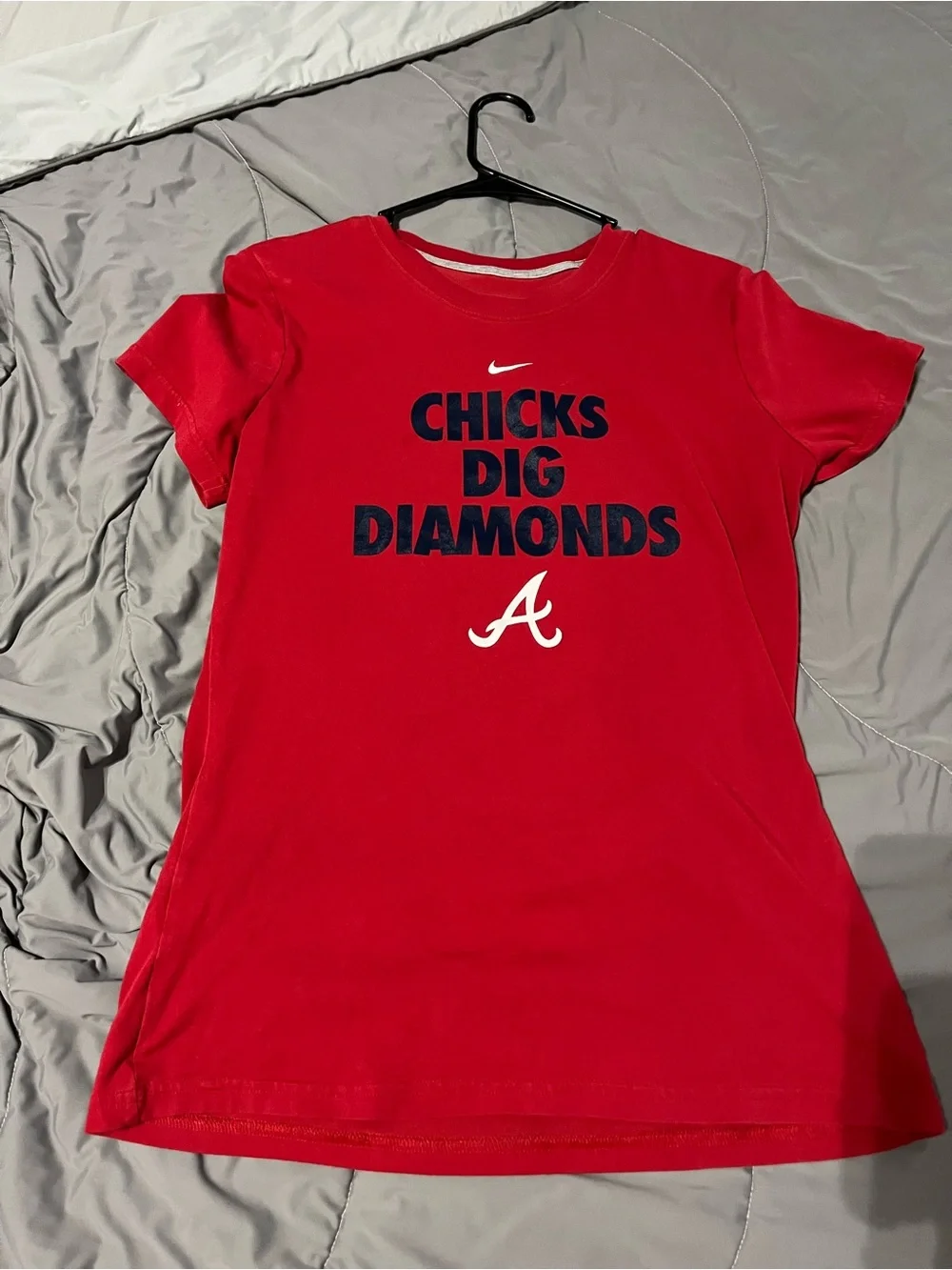 Nike Red Dri-FIT Atlanta Braves Crewneck Tee